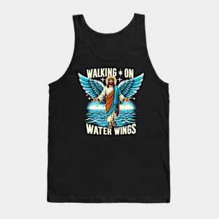 Walking on Water Wings, Jesus walks on the water with wings Tank Top